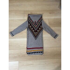 Polka.dot Sweater Dress Women's Small Geometric Design Knitwear Casual